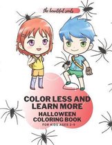 Color Less And Learn More Halloween Coloring Book