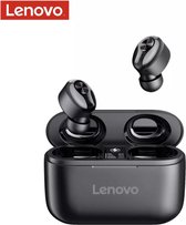 Lenovo HT18 - Draadloze TWS Stereo HD Mic - Grote batterij 1000 mAh - Oplaadetui met LCD-scherm - Echte Bluetooth-headset - Zwart