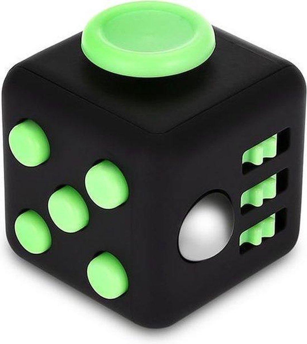 Fidget Cube tegen Stress  Groen - Fidget Toys - Stressbal - Speelgoed - Groen/zwart - Merkloos
