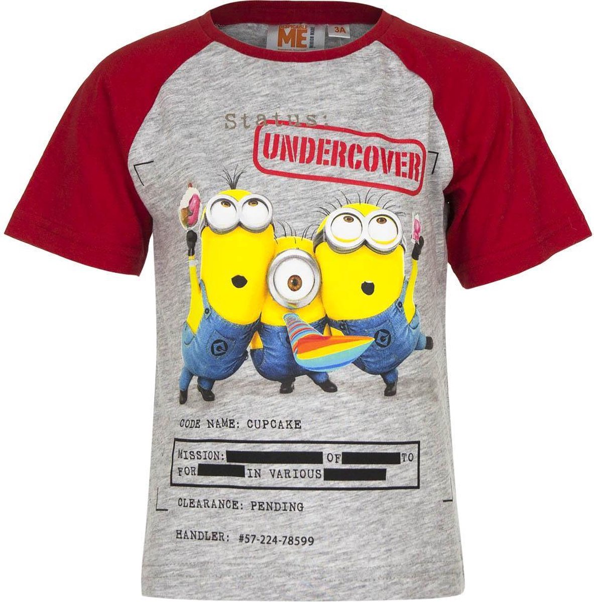 Minions t shirt geel/wit maat 92/98
