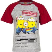 Minions t-shirt - Undercover - rood/grijs - maat 98 (3 jaar)