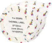 FLWR - Labelprinterrol / 57x32 (800262-125) / Wit - geschikt voor Zebra
