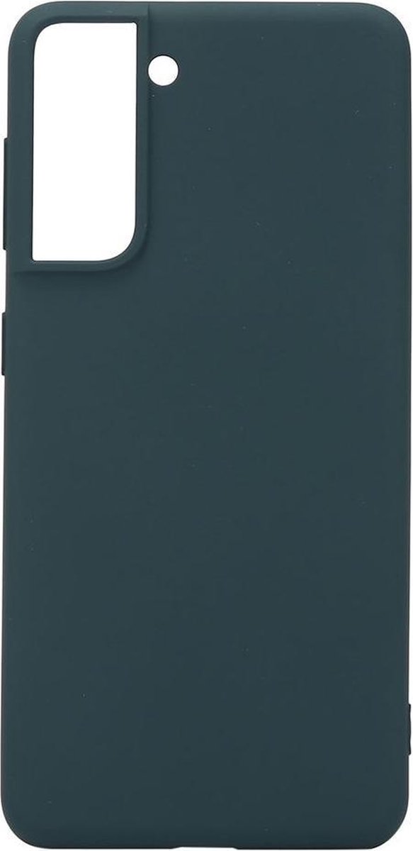 Shop4 - Geschikt voor Samsung Galaxy S21 Plus Hoesje - Zachte Back Case Mat Donker Groen