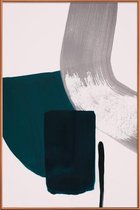 JUNIQE - Poster met kunststof lijst Minimalisme Taling en Grijze