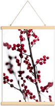 JUNIQE - Posterhanger Red Berries 1 -60x90 /Rood & Wit