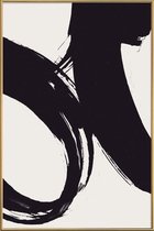 JUNIQE - Poster met kunststof lijst Dune -30x45 /Wit & Zwart