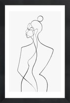 JUNIQE - Poster met houten lijst Serenity -40x60 /Wit & Zwart