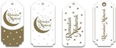 Ramadan Mubarak - Cadeau Labels Goud (8 st)