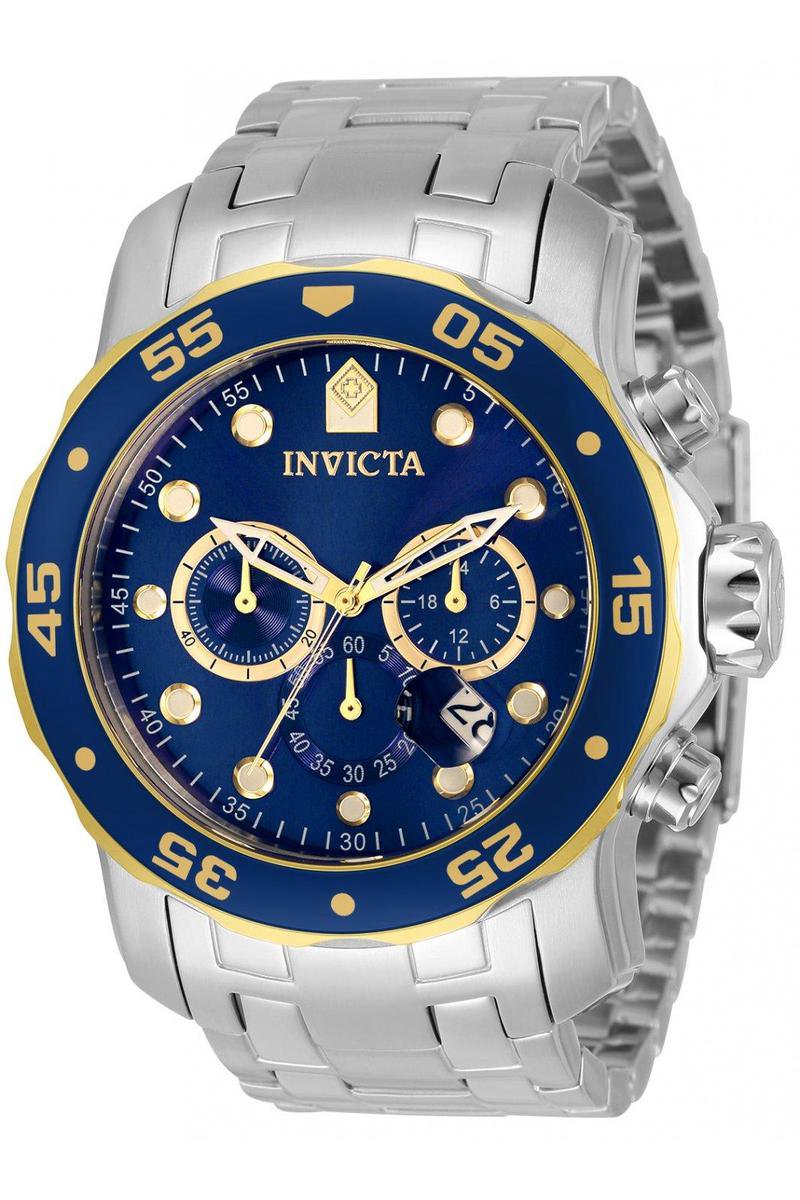 Invicta Pro Diver - SCUBA 33996 Heren Horloge - Waterdicht - Analoog - Quartz Uurwerk - Roestvrij Staal met blauwe Wijzerplaa