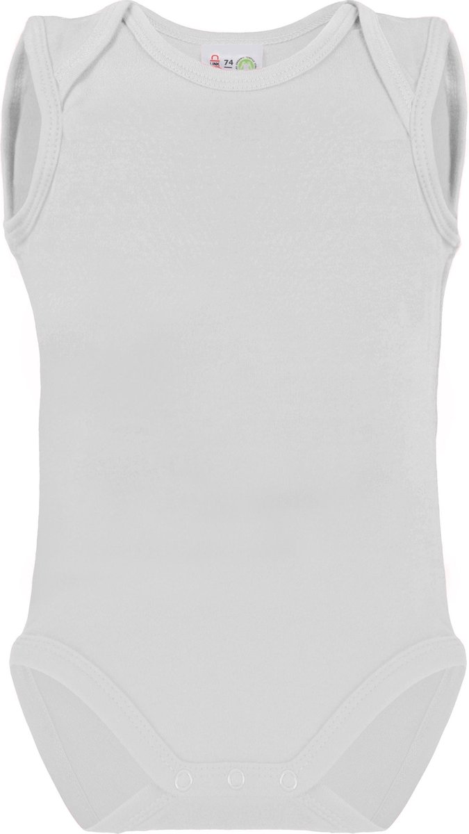 Link Kidswear Unisex Rompertje - Wit - Maat 74/80