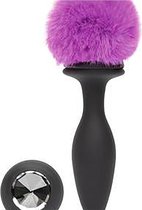 Rechargeable Vibrating Butt Plug Medium - Black/Purple