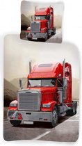Ledikant dekbedovertrek - Katoen - Vrachtwagen - Baby dekbed - 100x140 cm - Truck Print
