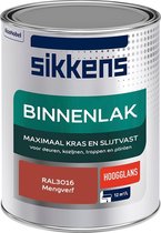 Sikkens Binnenlak - Verf - Hoogglans - Mengkleur - RAL3016 - 1 liter