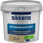 Sikkens - Binnenmuurverf - Muurverf - Mengkleur - Mat - RAL1020 - 5L