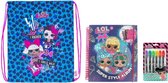 L.O.L. - Set van 3 -  Super Style Album - Gelpennen  - Tas -