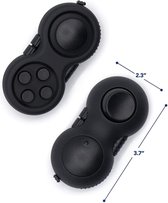 Fidget Pad  Zwart - Klassieke Controller, Gamepad, Friemelgadget, Met 8 Friemelfuncties Fidget Speelgoed Autisme Speciale Behoeften Stress Reliever, Knijp Zintuiglijke..