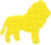 Dielay - Pop It - Fidget Toy - 12,5 cm - Geel Leeuw