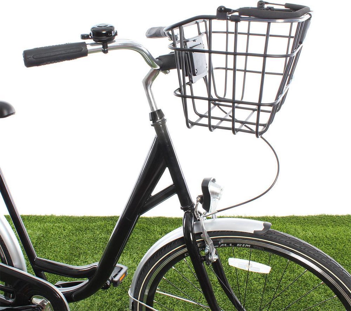 Bol.com Basil Bremen Alu BE/KF Nordlicht Fietsmand - Voor - Aluminium - Matzwart aanbieding