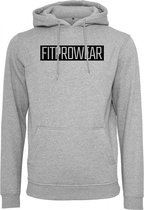 FitProWear Trui Heren Block - Grijs - maat XS - Mannen - Hoodie - Trui  - Sweater - Sporttrui - Sportkleding - Casual kleding - Trui Heren - Grijze trui - Katoen / Polyester - Trui