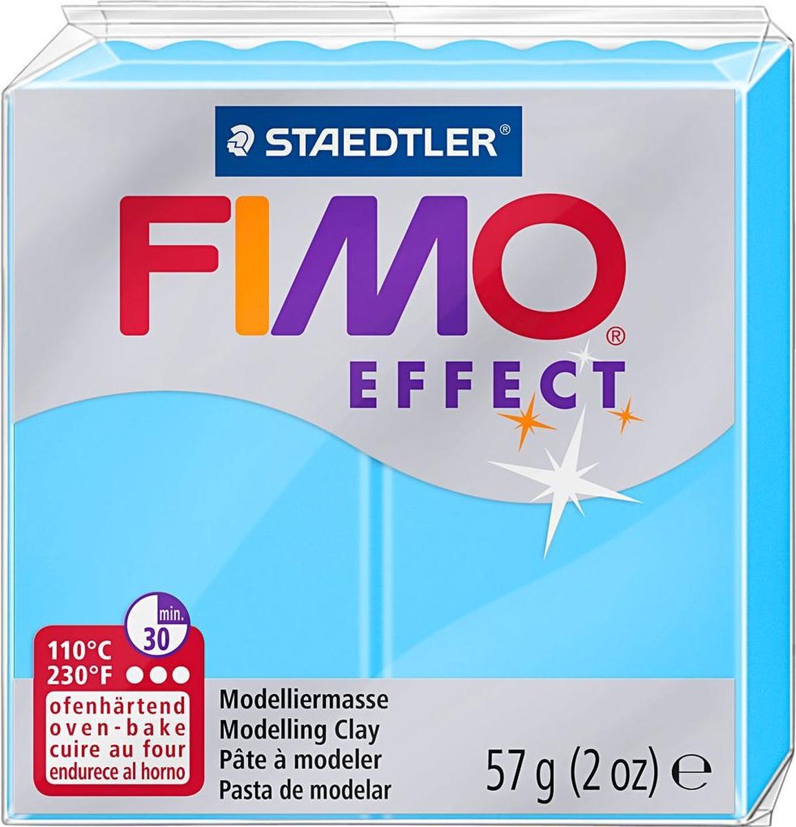 FIMO® Effect, neon blauw, 57 gr/ 1 doos