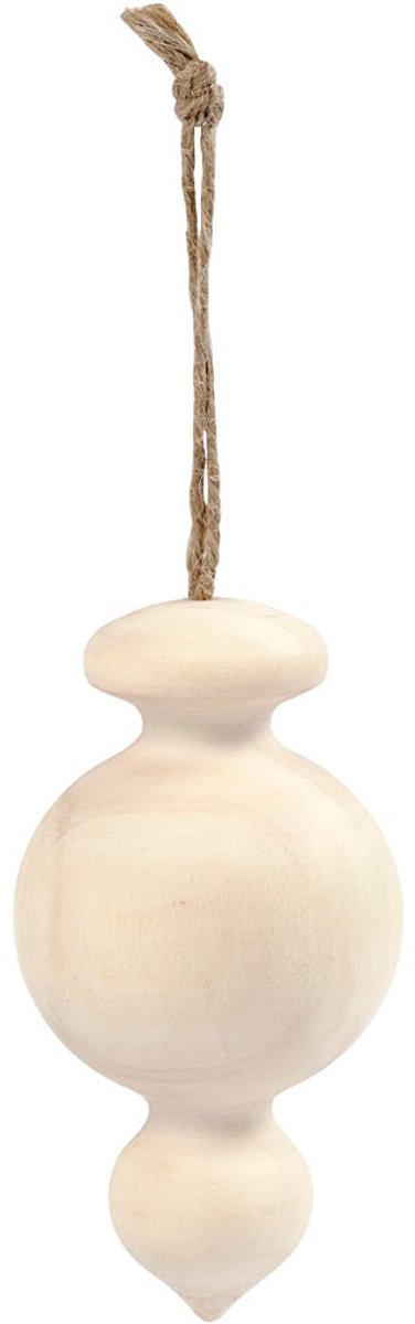 Puntige Kerstbal . H: 7.5 cm. d: 4 cm - 1 st