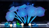 Aquarium decoratie - Koraal - Kunstplant Aquarium Fluo - Planten voor aquarium - Mooie neon planten –Planten blauw met paarse stippen kleur - Aquariumdecoratie - Aquariumversiering - Benodigd