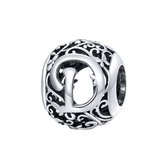 Letter D romantisch bedel | alfabet bead | Zilverana | geschikt voor Biagi , Pandora , Trollbeads armband | 925 zilver