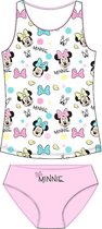 Minnie Mouse Kinder OndergoedSet Meisjes 2-delig Maat 116/122 Wit/Roze met volledige print