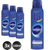 Fa Men Deospray Sport - Voordeelverpakking 3 x 150 ml