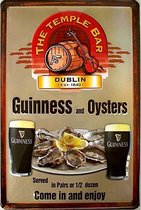 Wandbord - The Temple Bar Dublin - Guiness And Oysters