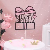 Taarttopper Happy birthday meisje Rose - taart versiering - taarttopper meisje