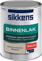 Sikkens Binnenlak - Verf - Hoogglans - Mengkleur - RIJKS zacht bruin - 1 liter