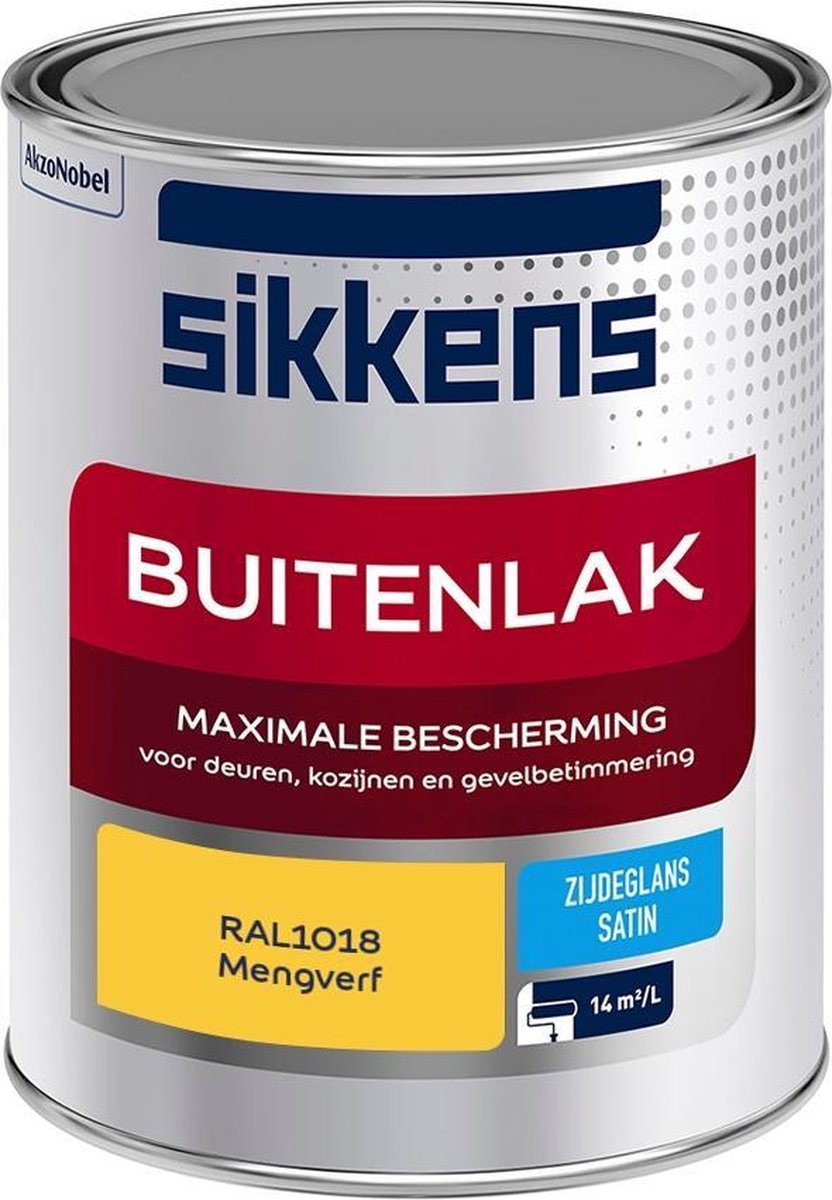 Sikkens Buitenlak Verf Zijdeglans Mengkleur RAL1018 1L