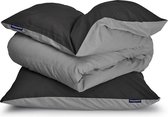 sleepwise Soft Wonder-Edition beddengoed - Dekbedovertrek 135 x 200 cm -  100 % microvezel-fleece - donkergrijs