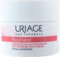 Uriage Roséliane Crème pot met roze band en stippen.