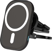 Draadloos Magnetic Auto Magsafe Charger (15W) Zwart (Gebruik voor iPhone 12mini / 12 / 12 Pro / 13 / 13 Pro) (Let op: Kan alleen gebruikt worden zonder hoesje of met Magsafe hoesje