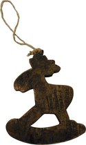 Houten Hanger | rocking moose hanger | 14x15 | bruin