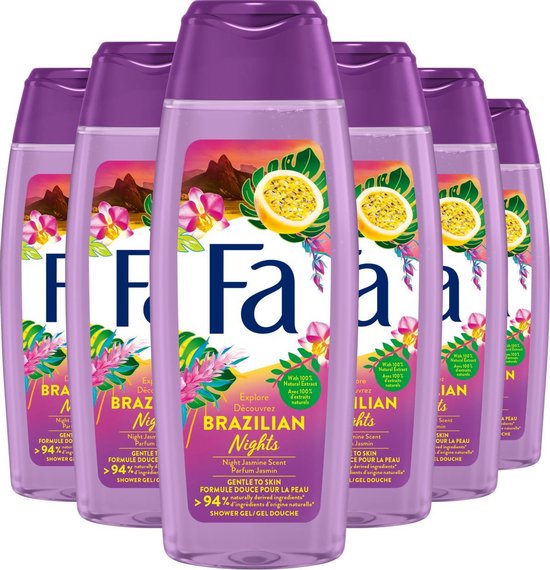 Fa Brazilian Nights - Douchegel - Voordeelverpakking - 6 x 250 ml