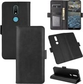 Nokia 2.4 hoesje - MobyDefend Luxe Wallet Book Case (Sluiting Zijkant) - Zwart - GSM Hoesje - Telefoonhoesje Geschikt Voor: Nokia 2.4