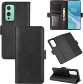 OnePlus 9 hoesje - MobyDefend Luxe Wallet Book Case (Sluiting Zijkant) - Zwart - GSM Hoesje - Telefoonhoesje Geschikt Voor: OnePlus 9