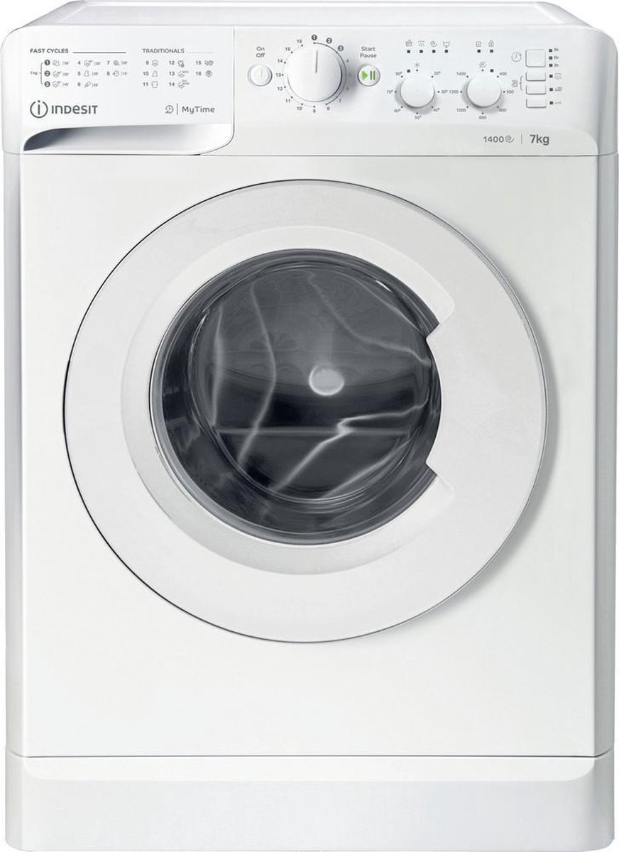 Indesit vrijstaande wasmachine: 7,0 kg - EWD 71452 W EU N