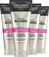 John Frieda Sheer Blonde Flawless Recovery Shampoo - 4x250 ml - Voordeelverpakking