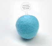 REPUS Blauw wollen interactieve bal | kattenspeelgoed | kittenspeelgoed | geluidsbal | Dieren speeltje | Kikkergeluid | 3 geluiden| musthave voor katten |