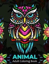 Animal adult coloring book