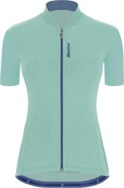 Santini Fietsshirt korte mouwen Dames Turquoise Blauw - Gravel S/S Jersey for woman - 2XL