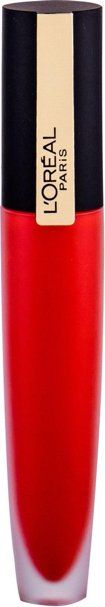 Rode L'Oréal Paris vloeibare lippenstift met applicator.