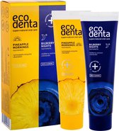 Ecodenta - Pineapple Mornings and Blueberry Night - Sada past na zuby pro den a noc - 200ml