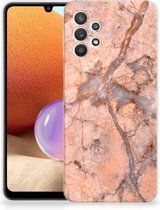 Leuk Case Samsung Galaxy A32 4G | A32 5G Enterprise Editie Telefoonhoesje Marmer Oranje