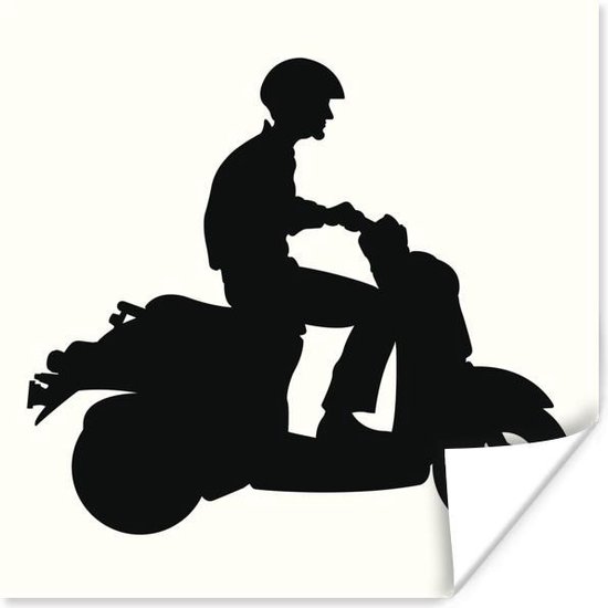 Origen Déco Murale Rétro : Scooter Vespa, Mod Rouge, H 90 cm