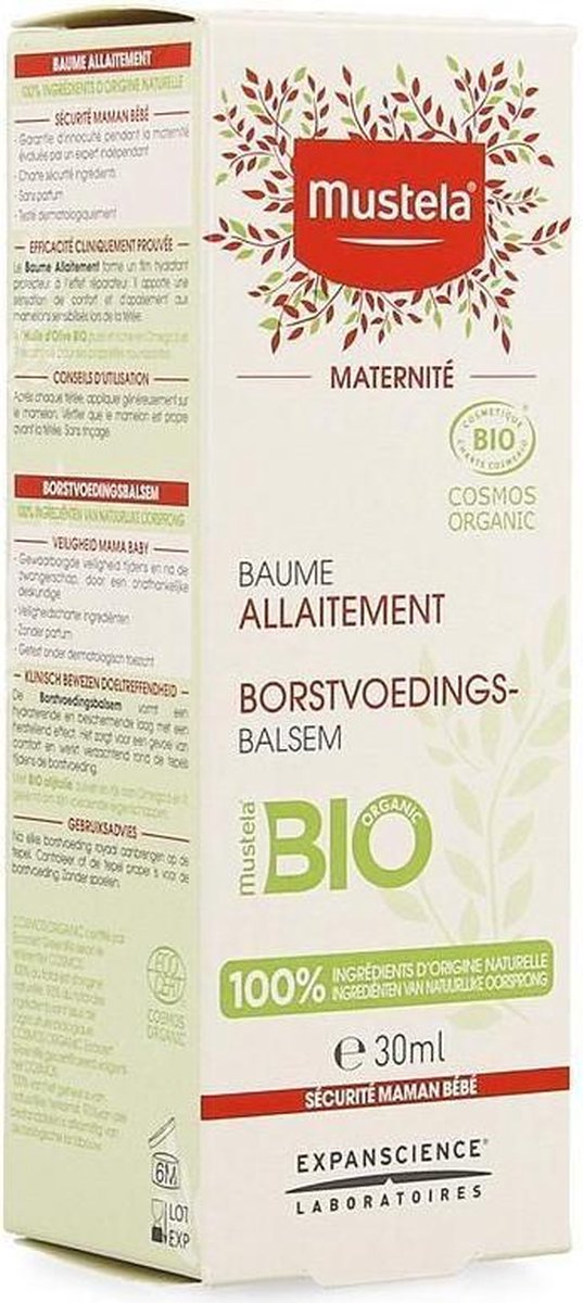 Vochtinbrengende Balsem Maternité Bio Mustela (30 ml)